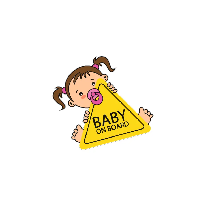 Baby on board, autocolant, dimensiune 90x90 mm, model 033